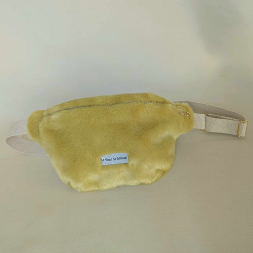 Banane en fausse fourrure jaune doré