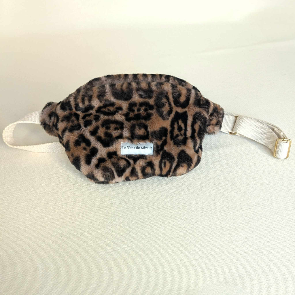 Banane en fausse fourrure léopard